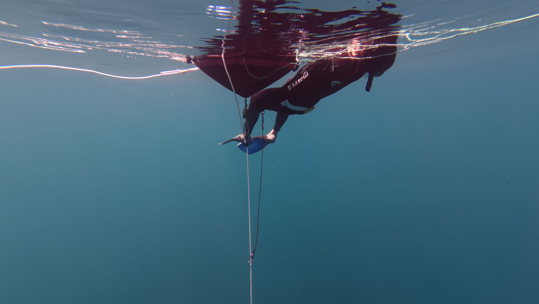 Freediving Line Descent